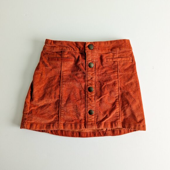 Button-Front Corduroy Skirt 4t EUC color Spice Old Navy - Picture 1 of 4